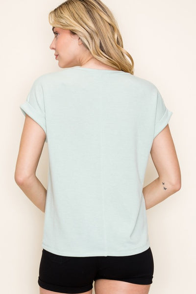 Isla V-Neck French Terry Top