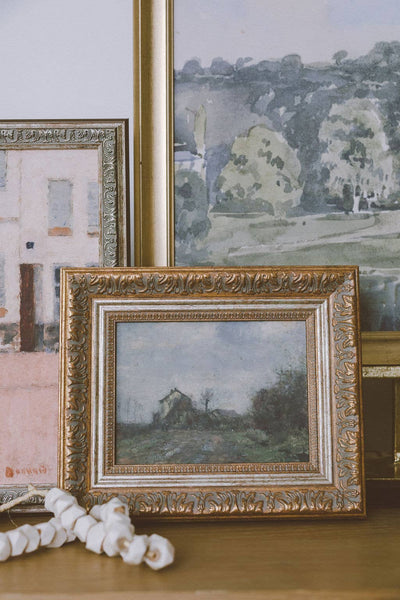 Wedeler Au Framed Antique Art: 18x14