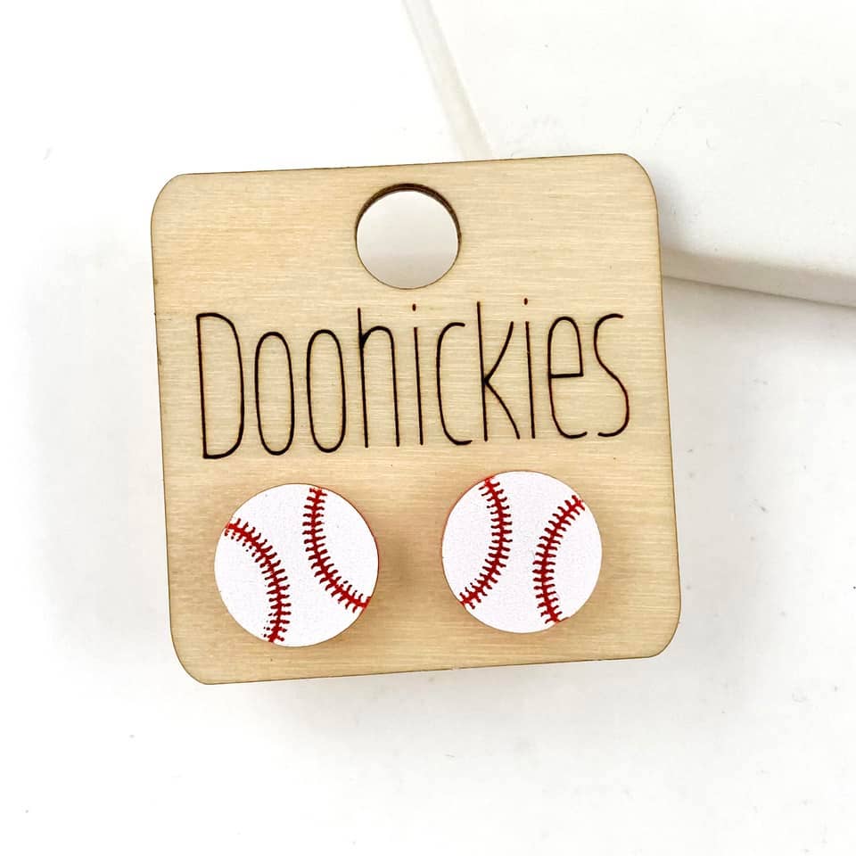 Acrylic Baseball Studs