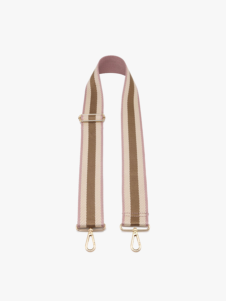 Pink/Gold Striped Guitar Strap