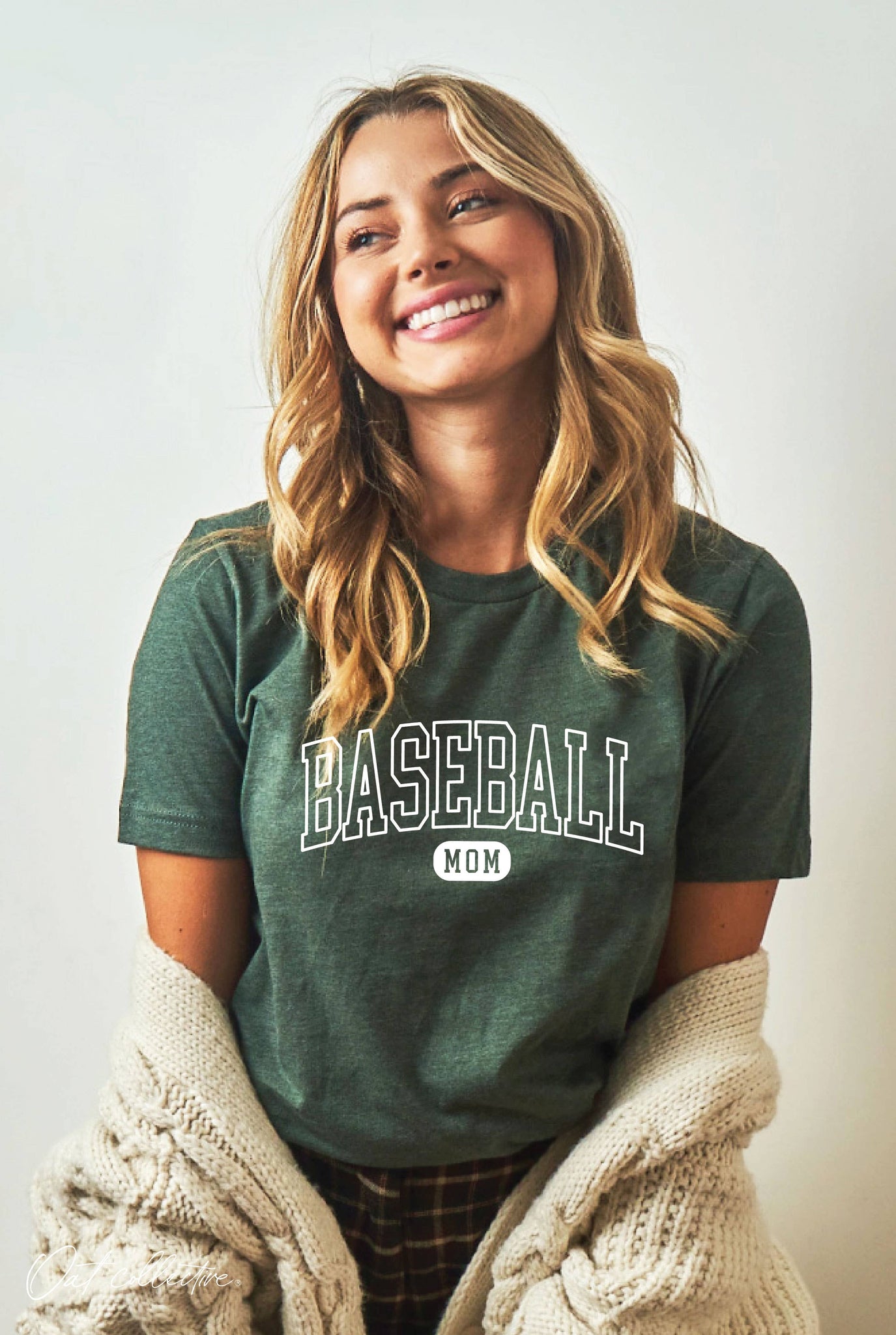 BASEBALL MOM Green T-shirt