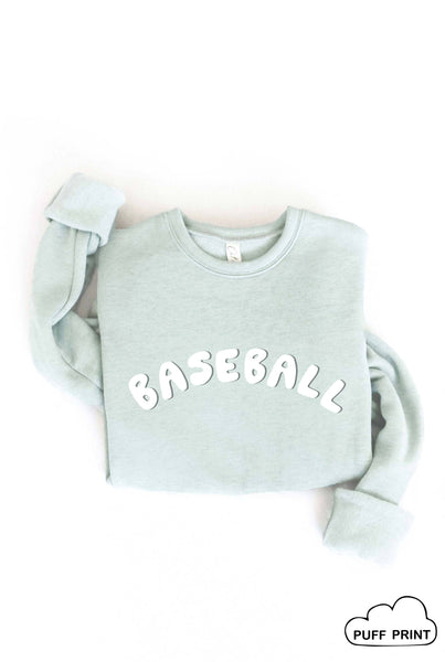 Baseball Print Graphic Sweatshirt