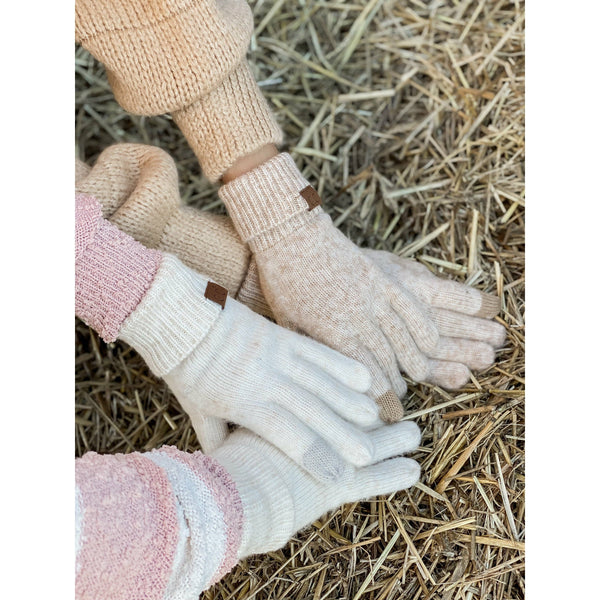 Soft Ribbed Glove: Sand