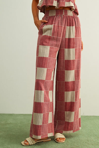 Sophie Gingham and Stripe Pants