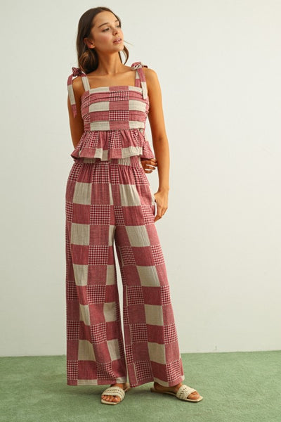 Sophie Gingham and Stripe Pants