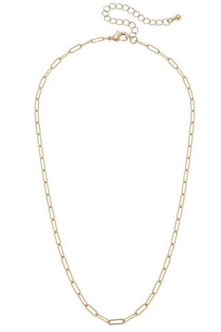 Celia Paperclip Chain Charm Necklace