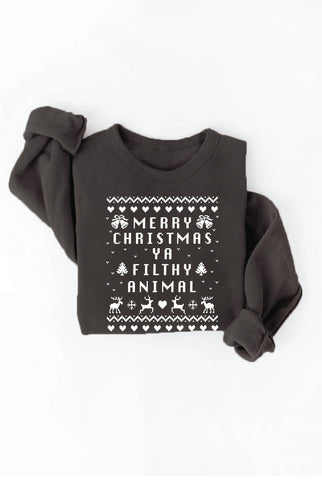MERRY CHRISTMAS Black Sweatshirt
