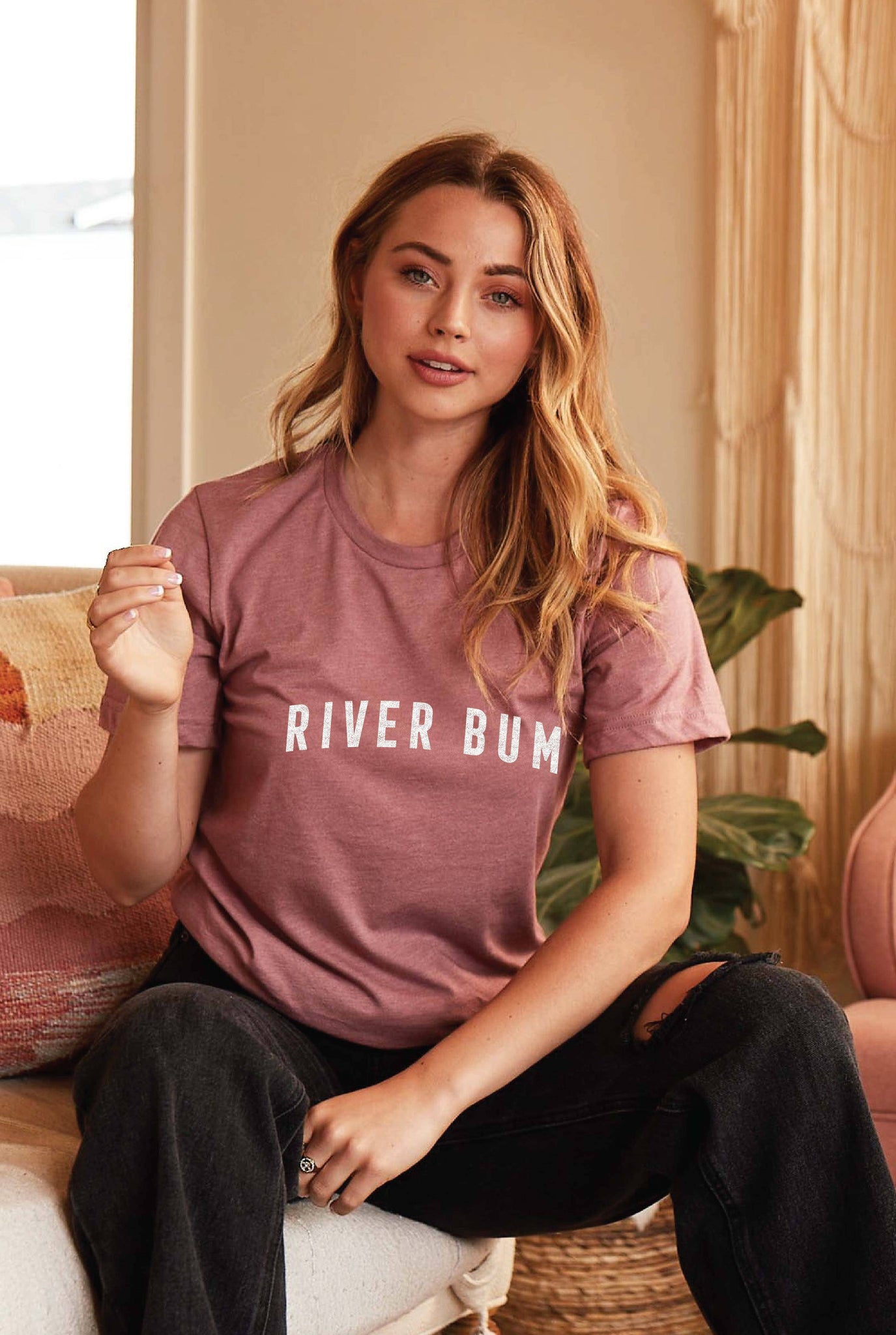 Mauve RIVER BUM Tee