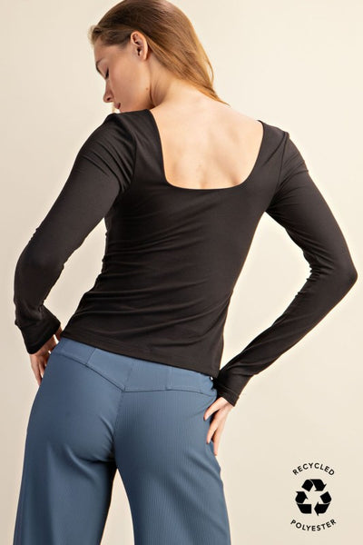 Allison Square Neck Long Sleeve Top