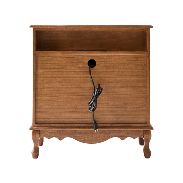 Cedar 3-Drawer Nightstand: Charcoal