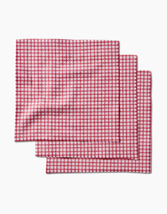 Fireside Plaid Red Dishcloth Set
