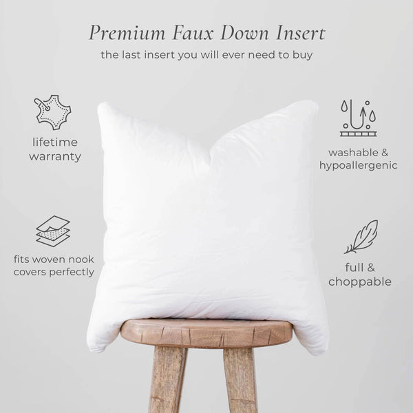 Premium Faux Down Insert (8 Sizes Available): 18"