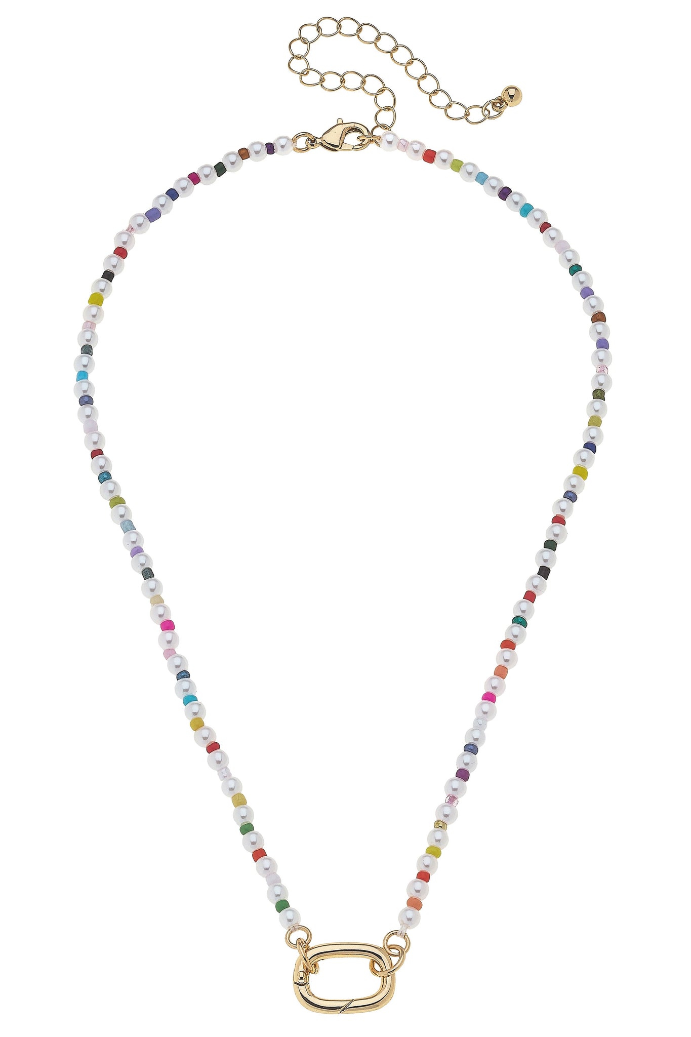 Rainbow Pearl Charm Necklace Base