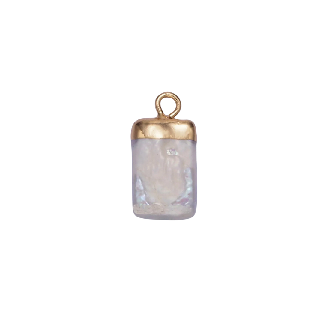 Rectangle Pearl Charm