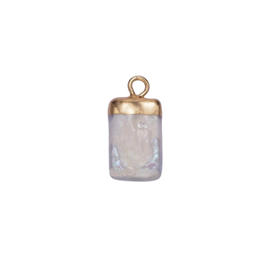 Rectangle Pearl Charm