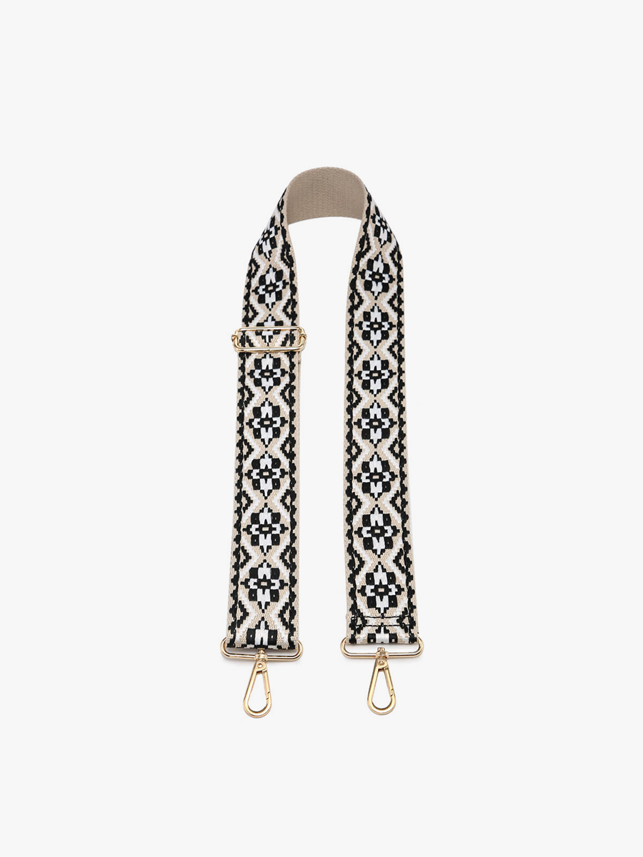 Black/White Tribal Guitar Strap