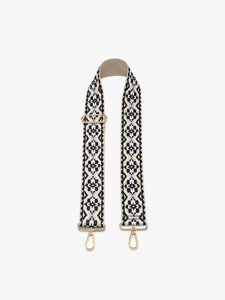 Black/White Tribal Guitar Strap