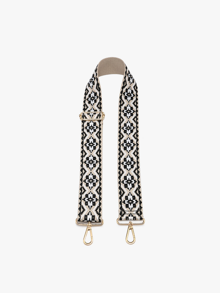 Black/White Tribal Guitar Strap