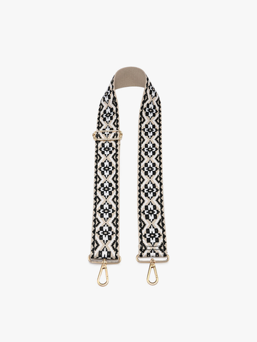 Black/White Tribal Guitar Strap