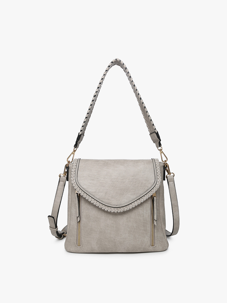 Lorelei Double Zip Whipstitch Crossbody