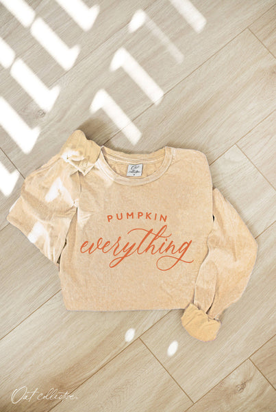 *Pre-Order* PUMPKIN EVERYTHING Green Long Sleeve Top