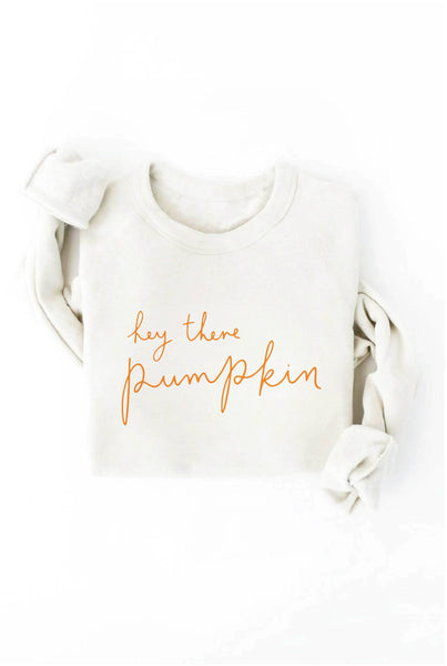 HEY THERE PUMPKIN Gray Sweatshirt