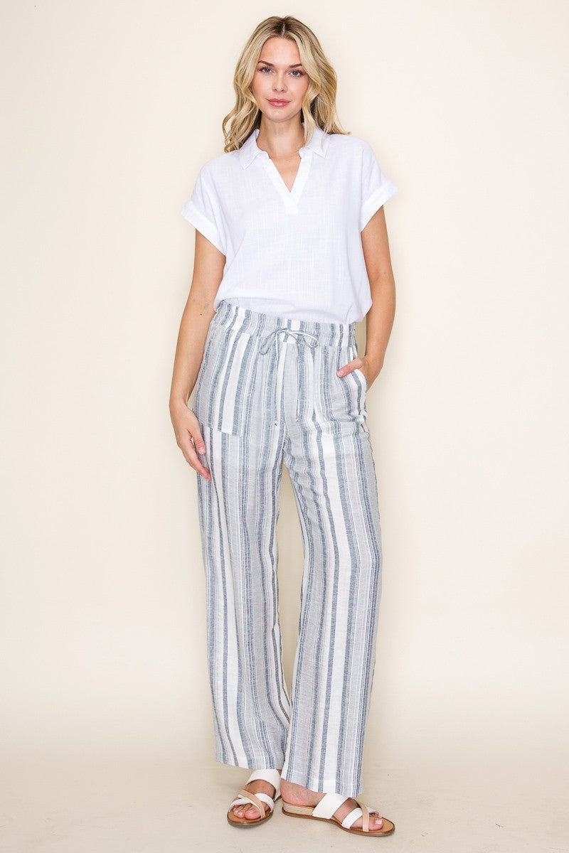 Tracy Striped Linen Pants