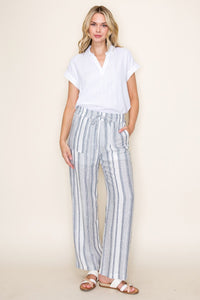 Tracy Striped Linen Pants