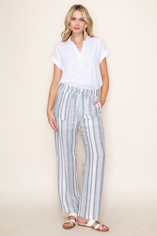 Tracy Striped Linen Pants