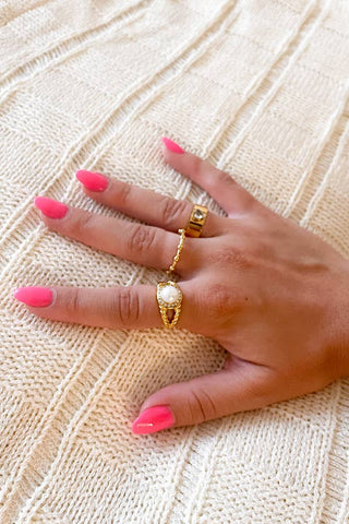 Studded Gold Ring