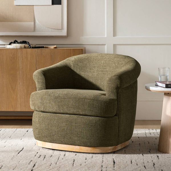 Loki Swivel Chair: Moss