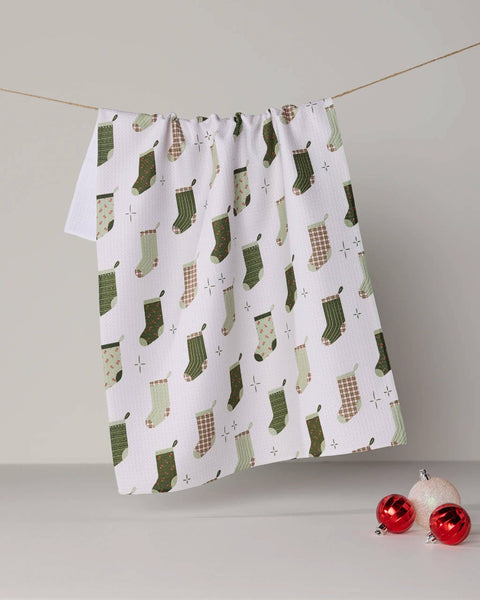 Stocking Medley Tea Towel - Holiday 2026