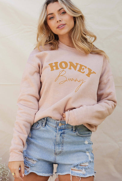 HONEY BUNNY Sweatshirt: Eggshell