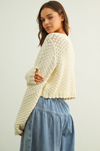 Shayla Scalloped Cardigan
