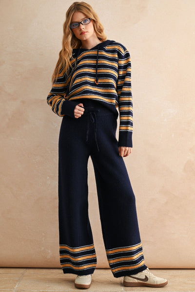 Lexi Striped Border Knit Pants