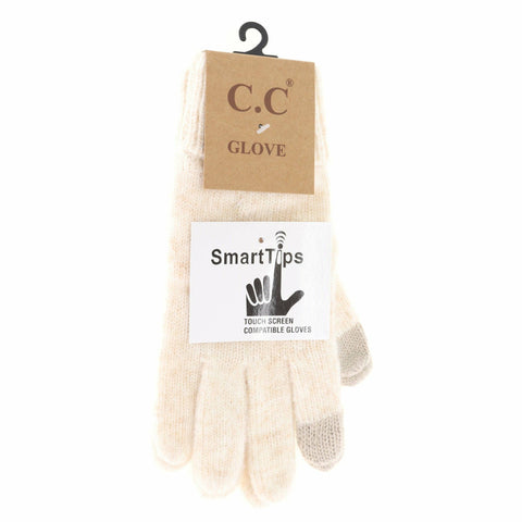 Soft Knit Glove: Oatmeal