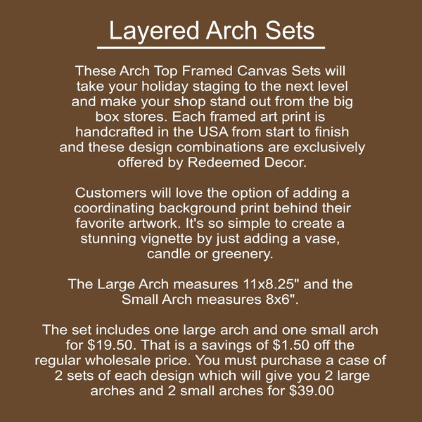 Layered Set Christmas Gift Canvas Art