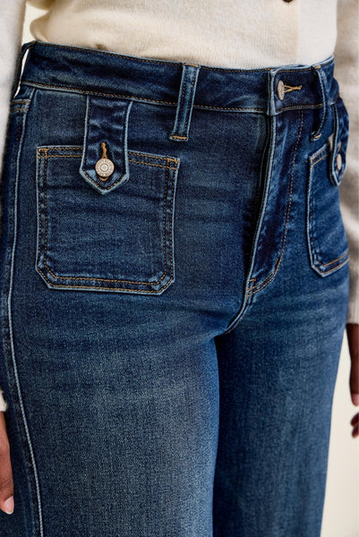 Hadley Retro Front Patch Jeans