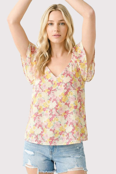 Flutter Sleeve Floral Printed Top