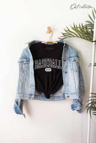BASEBALL MOM Black T-Shirt