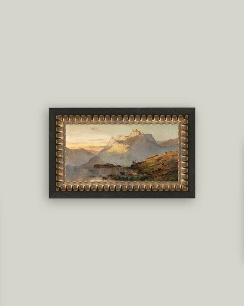 Peaks of the Western Highlands Framed Antique Art: 30x16