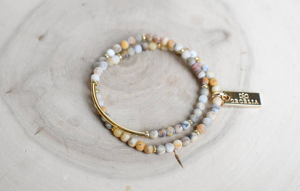 Artistic Jasper Double Wrap Bracelet