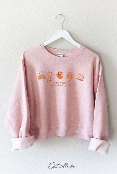 GIRL WHO LOVES FALL Blue Sweatshirt
