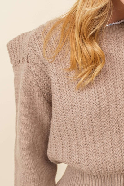 Shirley Pleats Shoulder Sweater