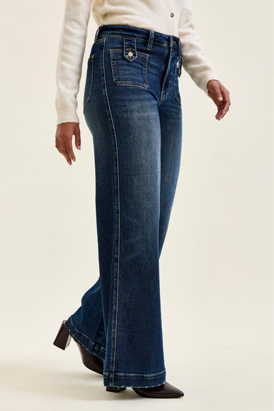 Hadley Retro Front Patch Jeans
