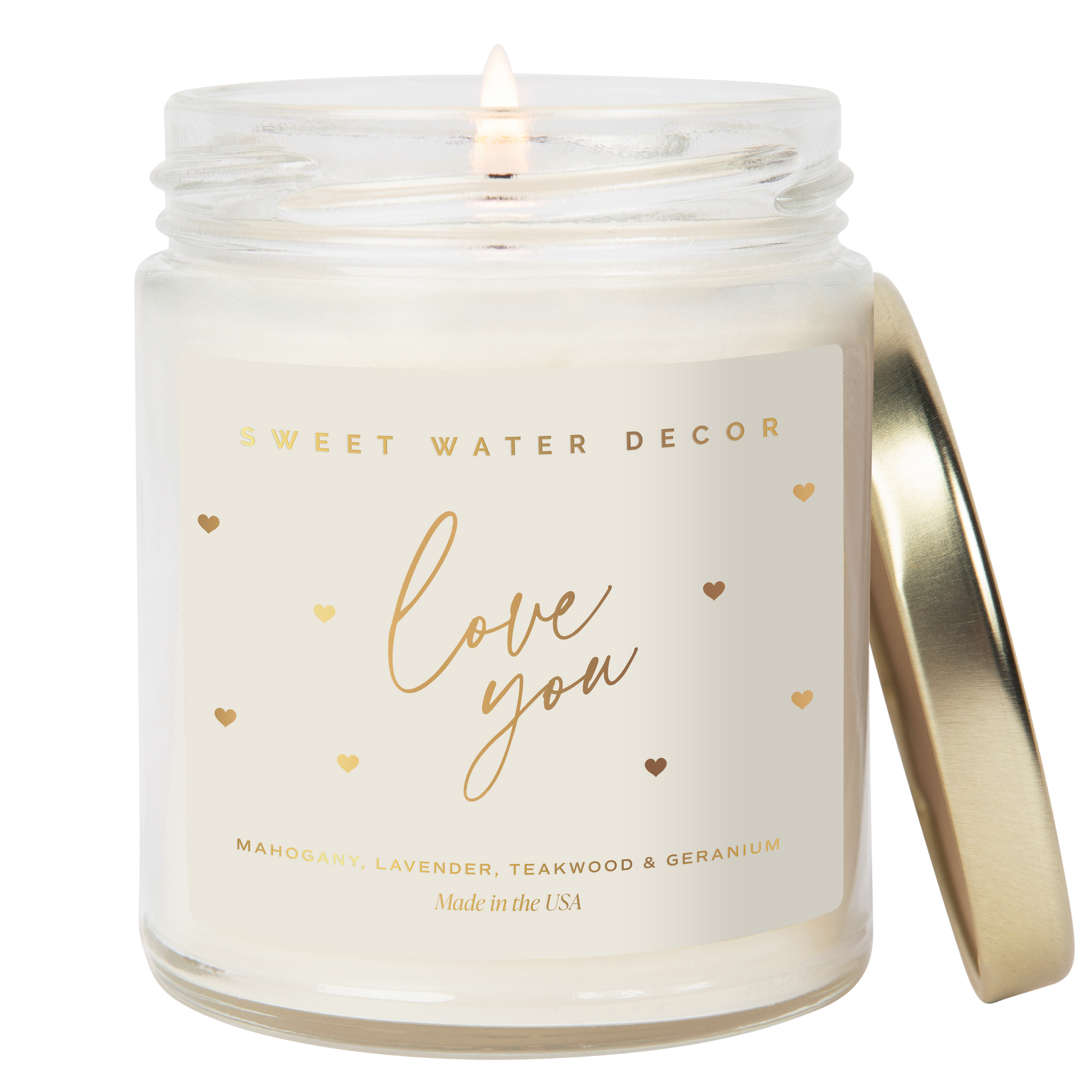 Love You Hearts 9 oz Candle