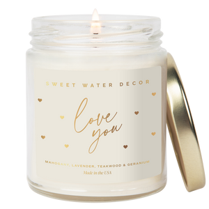 Love You Hearts 9 oz Candle