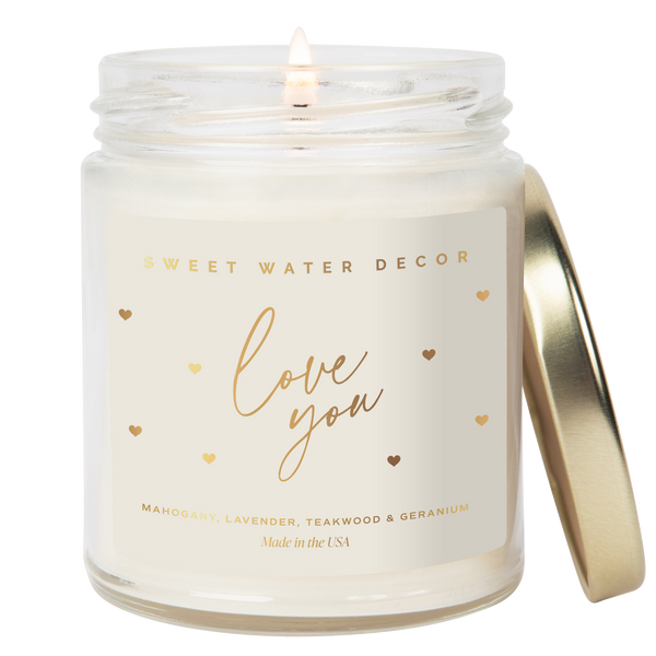 Love You Hearts 9 oz Candle