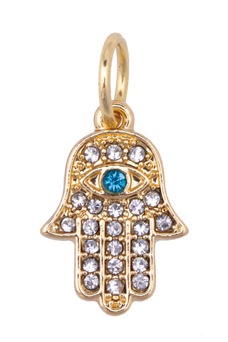 Pave Hamsa Charm