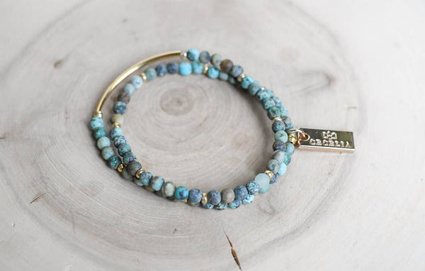 Artistic Jasper Double Wrap Bracelet